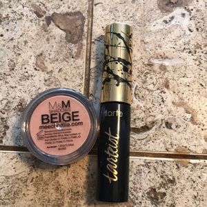 Eyeshadow and tarte mascara